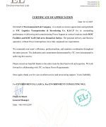 CERTIFICATE OF APPRECIATION