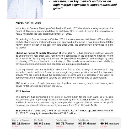 KUWAIT JTC ACQUIRES 102 NEW CUMMINS GENERATORS – JTC
